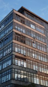 a very tall building with lots of windows